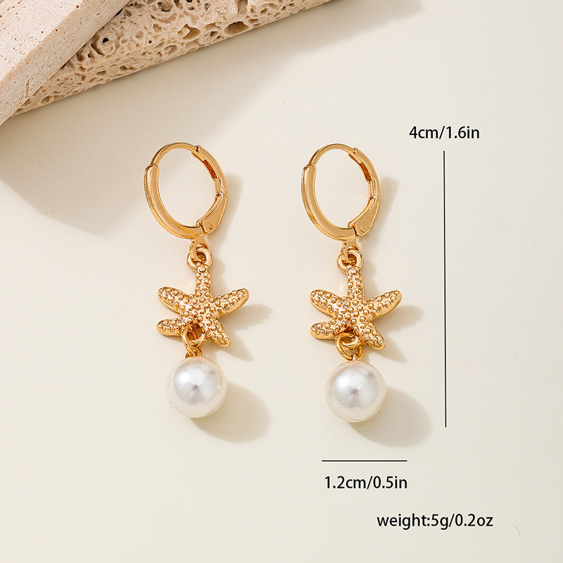 Planderful Vienna Verve Earrings – Fashionable Island Resort Style with Imitation Pearl