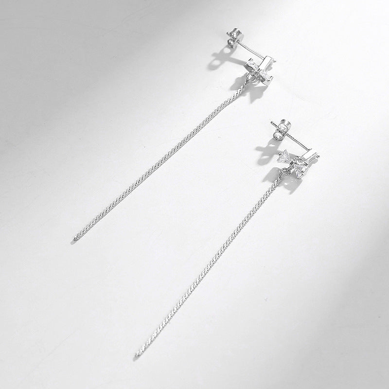 Bow Stud 925 Sterling Silver Women's Earrings