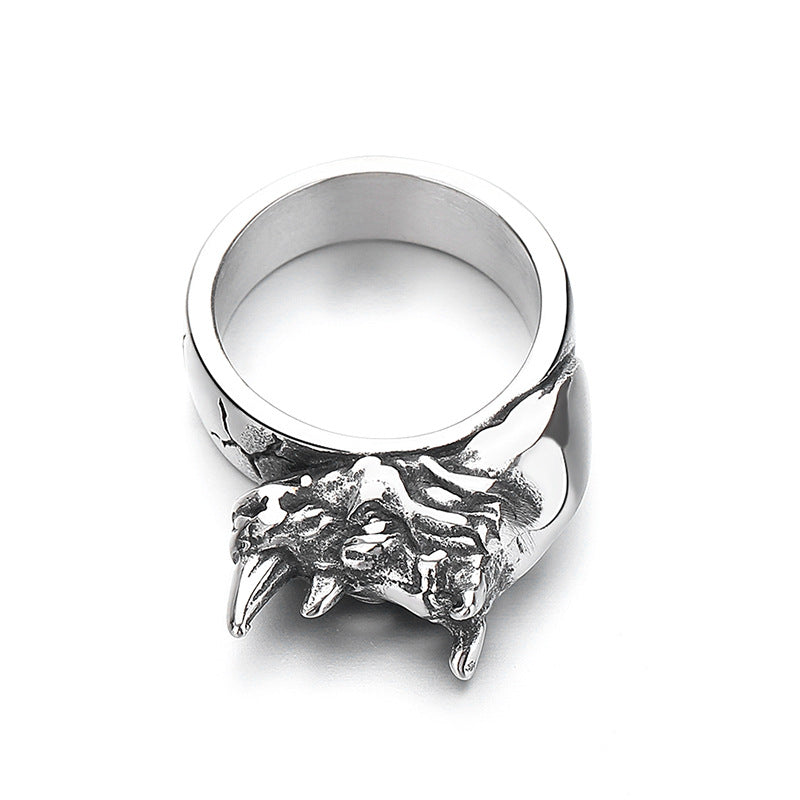Steel Ring – Statement Self Defense Ring For Men With Rhino Hidden Weapon Design