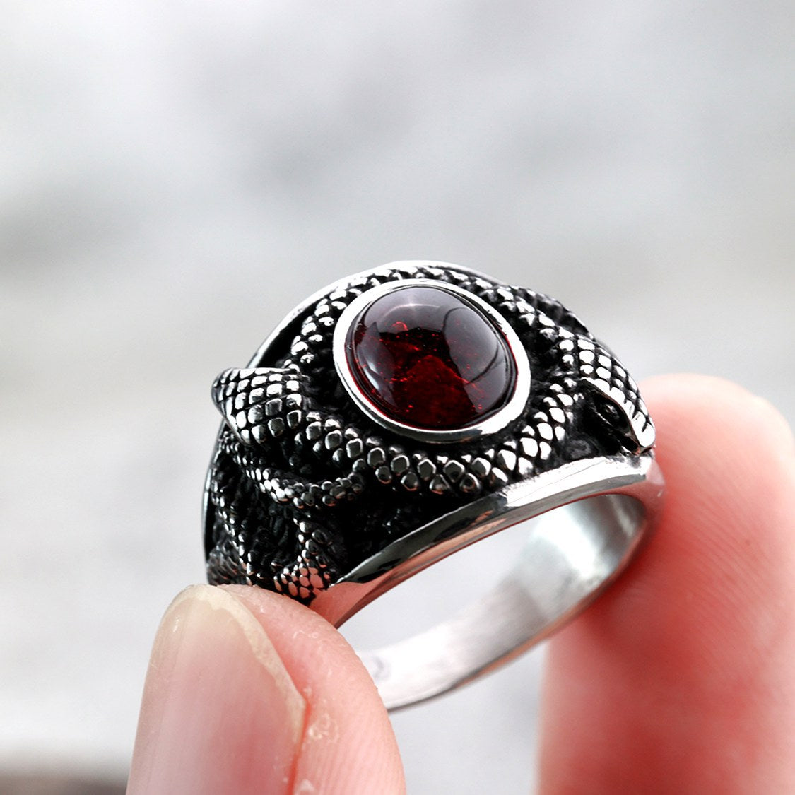 European And American Retro Stainless Steel Men's Ring