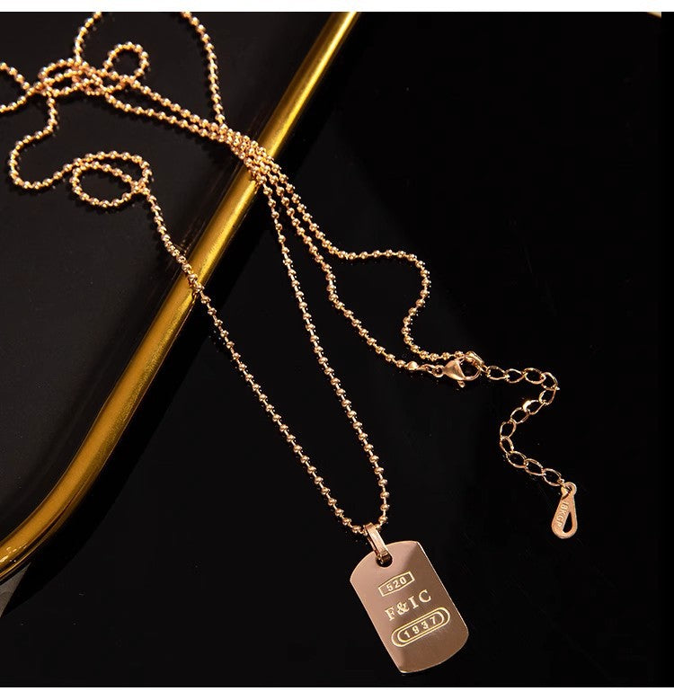 Planderful Jewelry Everyday Genie Couple Necklace With Letter Pendant In Steel Chain