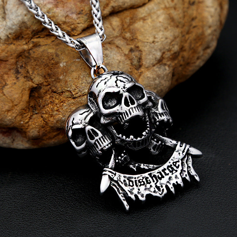 Punk Skull Stainless Steel Men's Ring