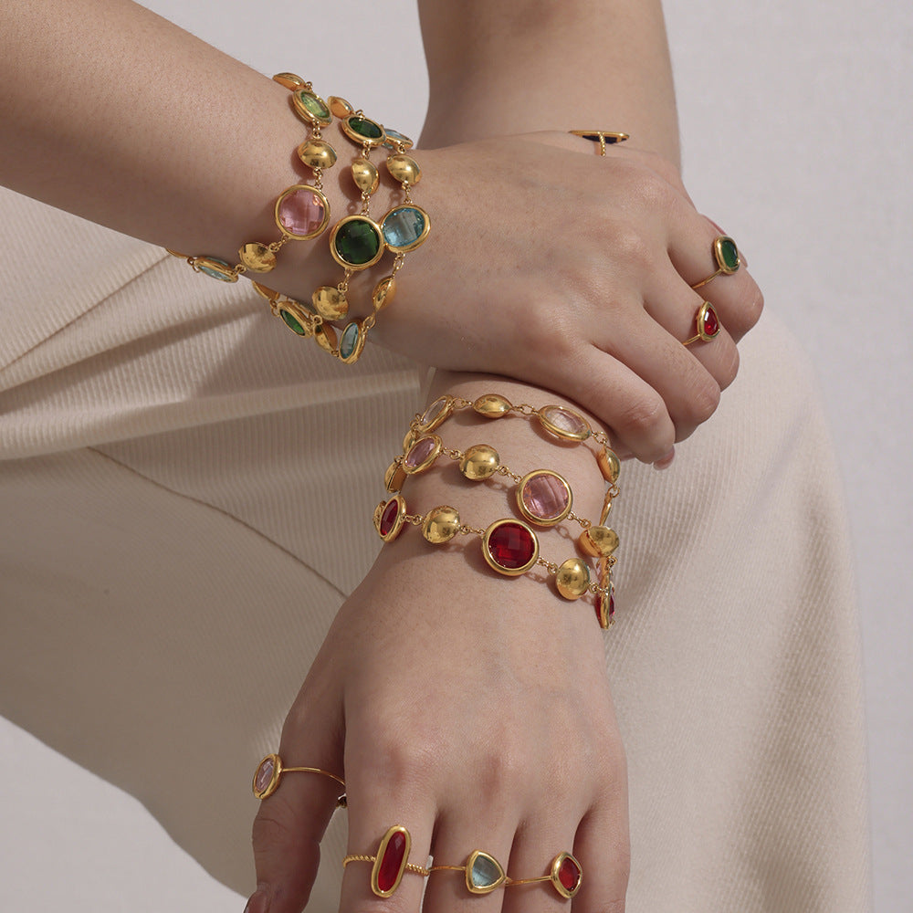 Planderful Everyday Genie Round Cut Glass Bracelet For Her