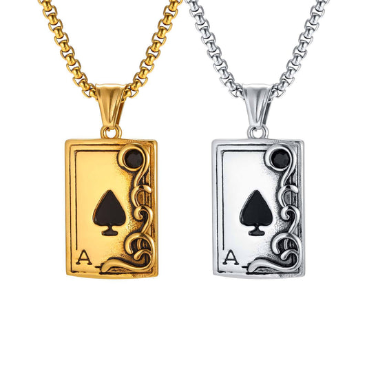 Poker Tide Hip Hop Stainless Steel Pendant