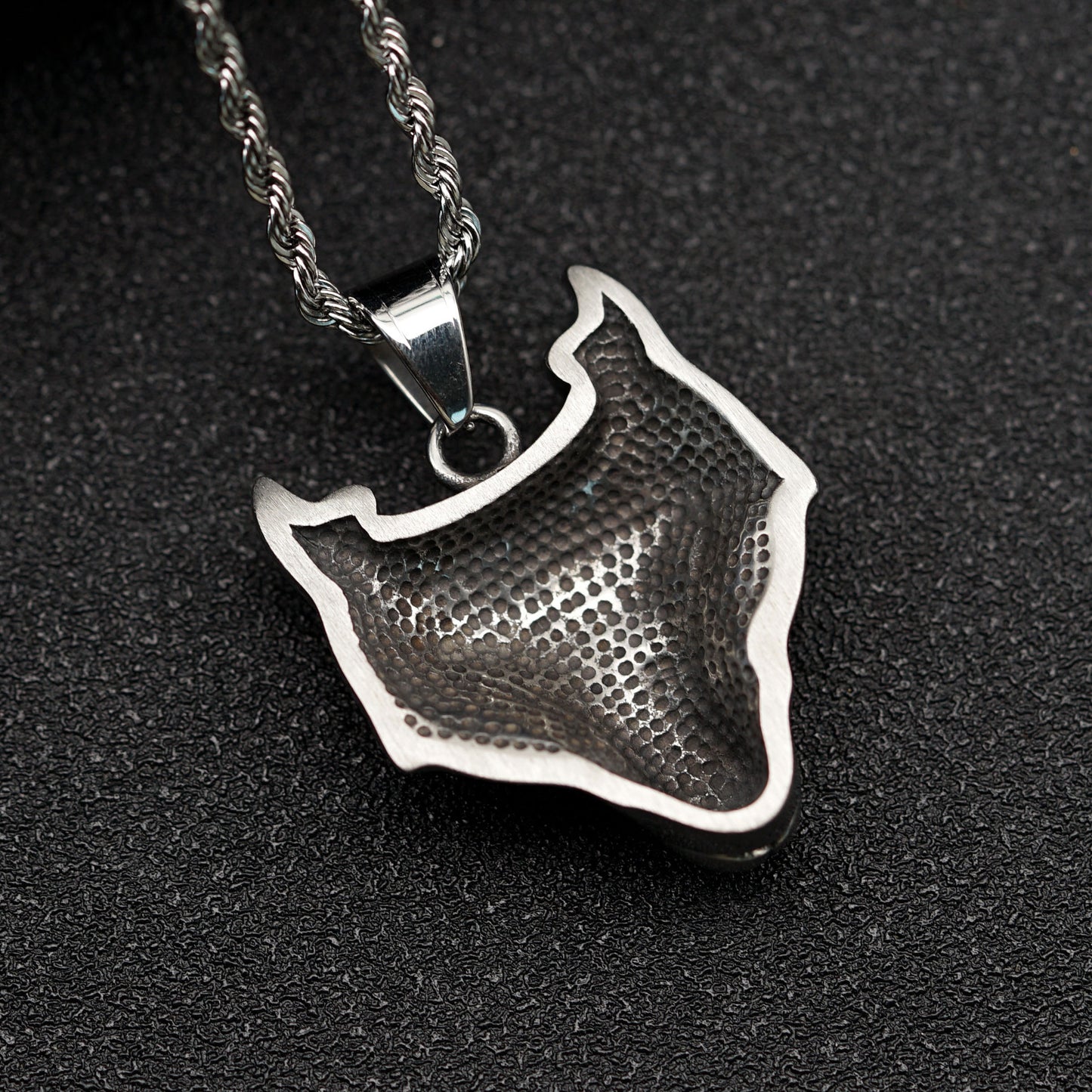 Steel Necklace - Statement Nordic Viking Celtic Wolf Head Pendant Necklace For Hip Hop Streetwear