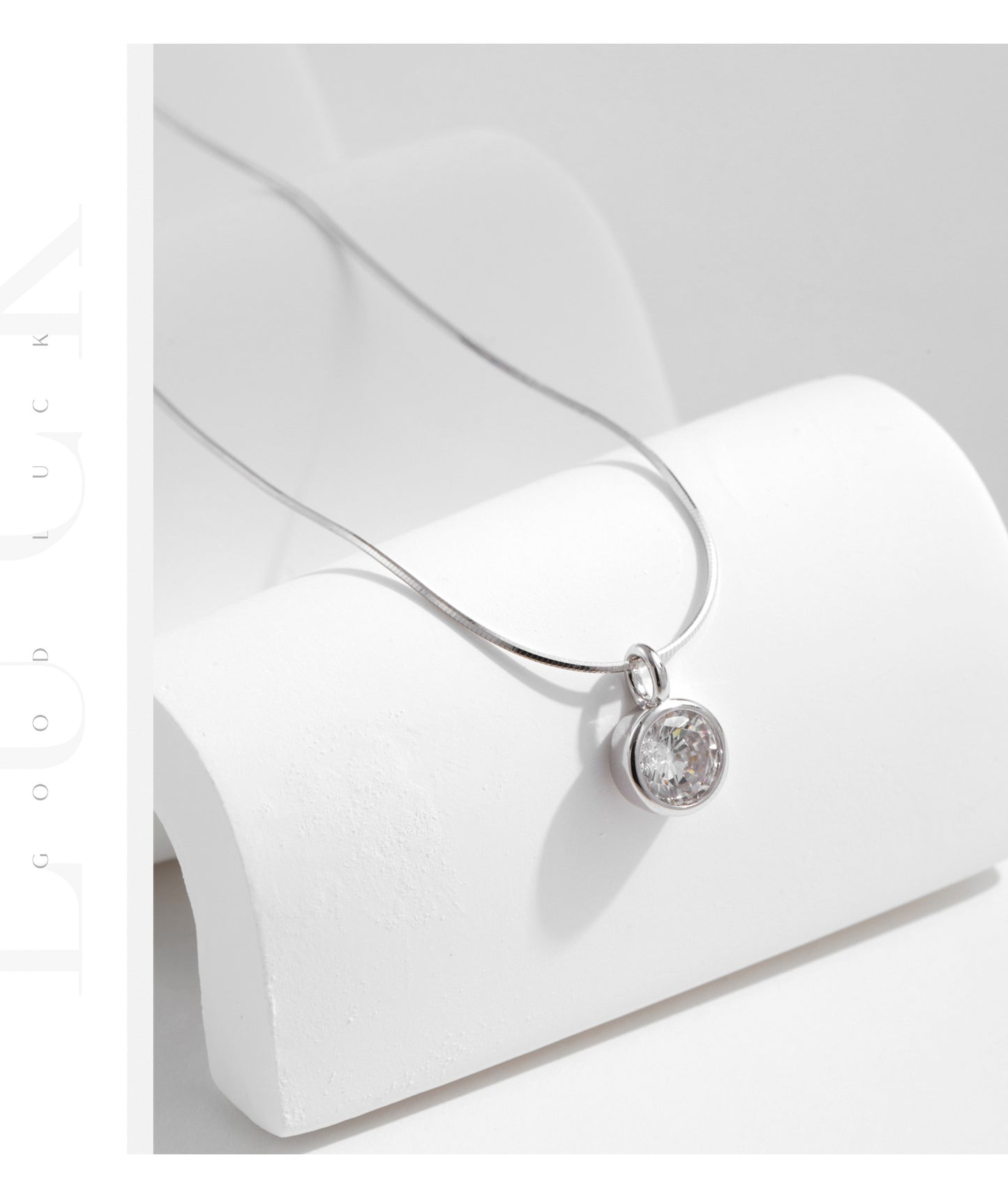 Planderful Everyday Genie S925 Silver Super Flash Single Zircon Bubble Necklace – High Sense Internet Celebrity Style Versatile Collarbone Chain