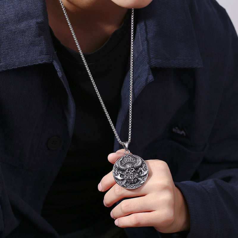 Steel Necklace - Vintage Nordic Viking Necklace