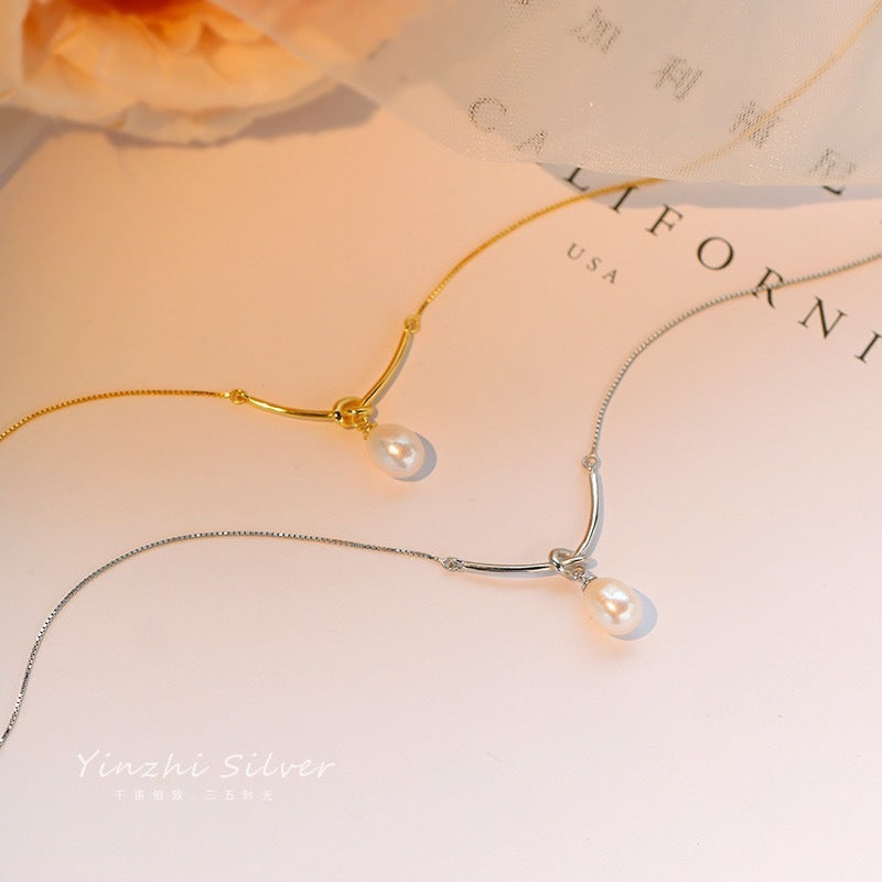 S925 Sterling Silver Freshwater Pearl Necklace