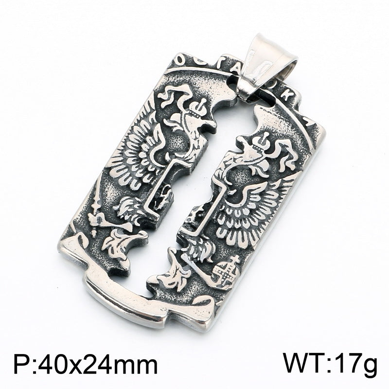 Ancient Egyptian Mythological Guardian Angel Necklace – Double Eagle Wings – Eye Of