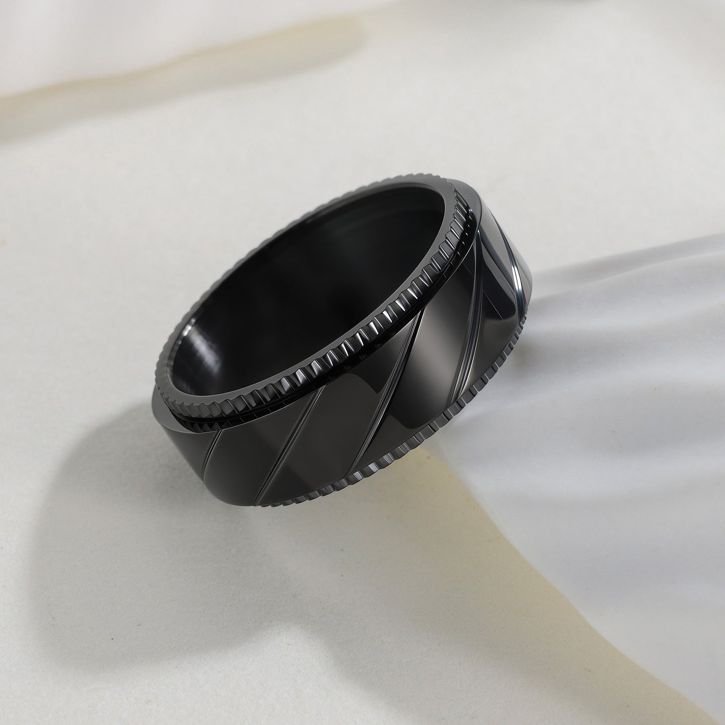 Planderful Titanium Steel Ring For Men Punk Style Collection