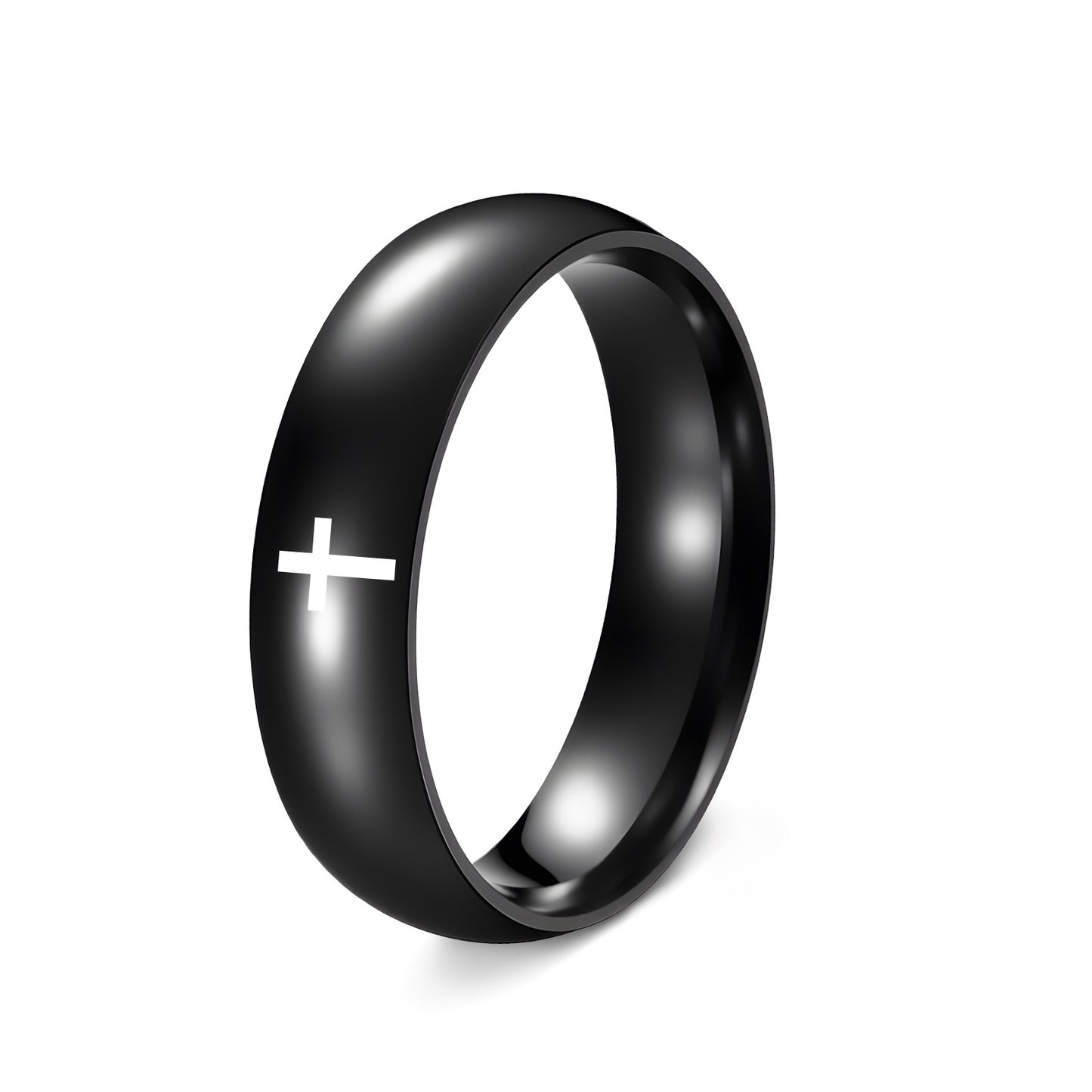 Planderful Everyday Genie Stainless Steel Cross Ring Unisex Sizes 6 7 8 9 10 11 12 Durable Protection