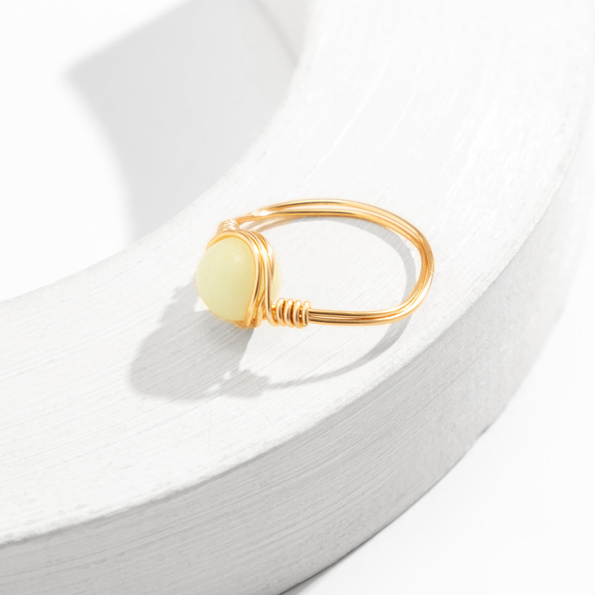 Artistic Glow Ring Needle in Vienna - Women's Alloy Ring with Luminous Pastoral Elements