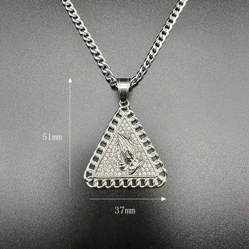 Rhinestone Necklace - Statement Hip Hop Pendant