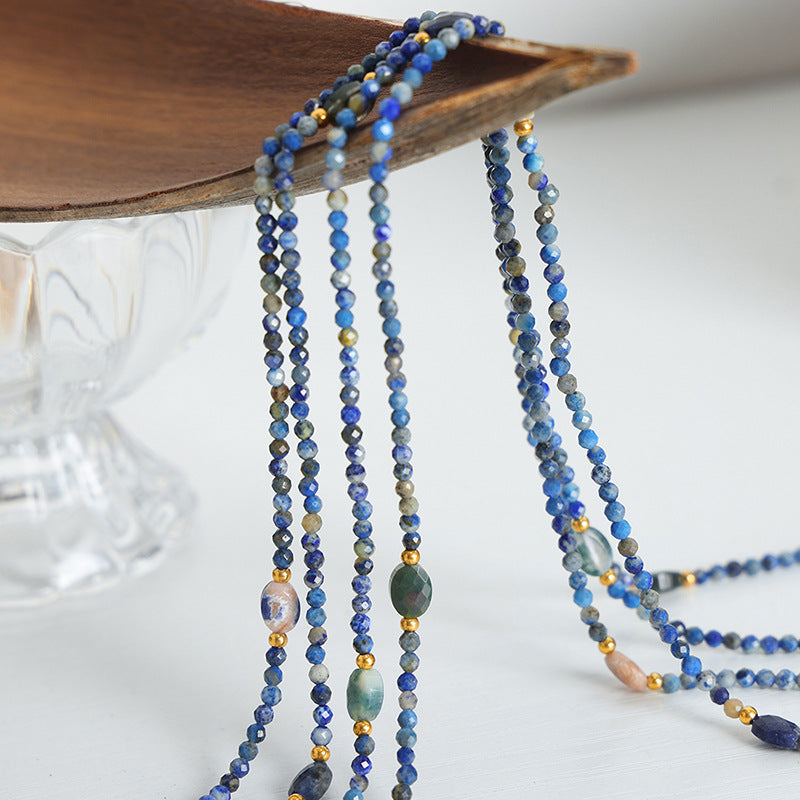 Exquisite Handcrafted Natural Stone Beaded Necklace for Stylish Women