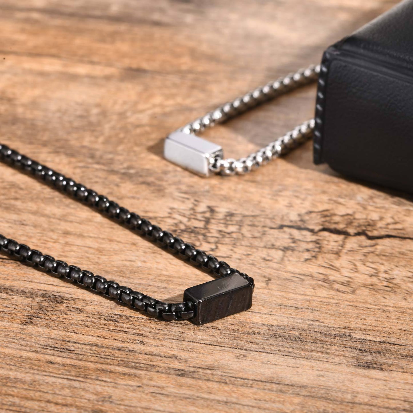 Planderful Stainless Steel Square Chain Bracelet For Men