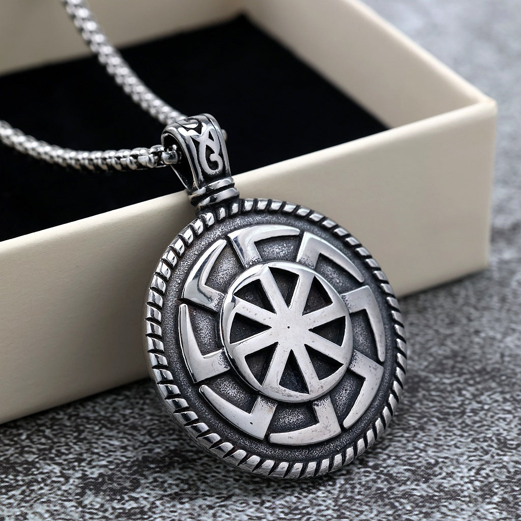 Vintage Stainless Steel Men's Pendant Necklace