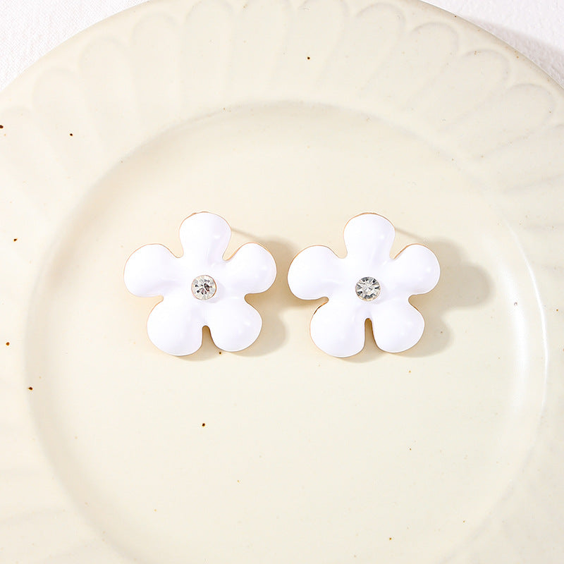 Planderful Vienna Verve Earrings – Summer Fresh Metal Color Zircon-Encrusted Design