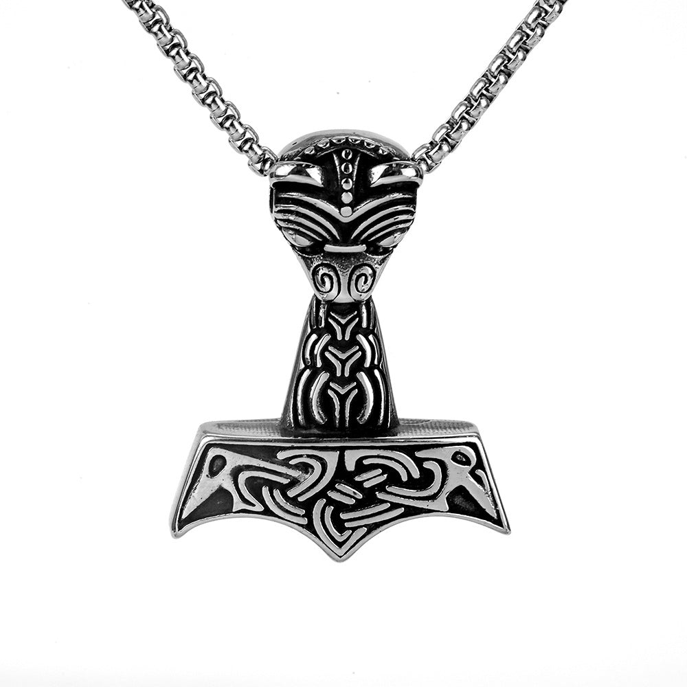 Nordic Vintage Stainless Steel Men's Pendant Viking Quake Necklace