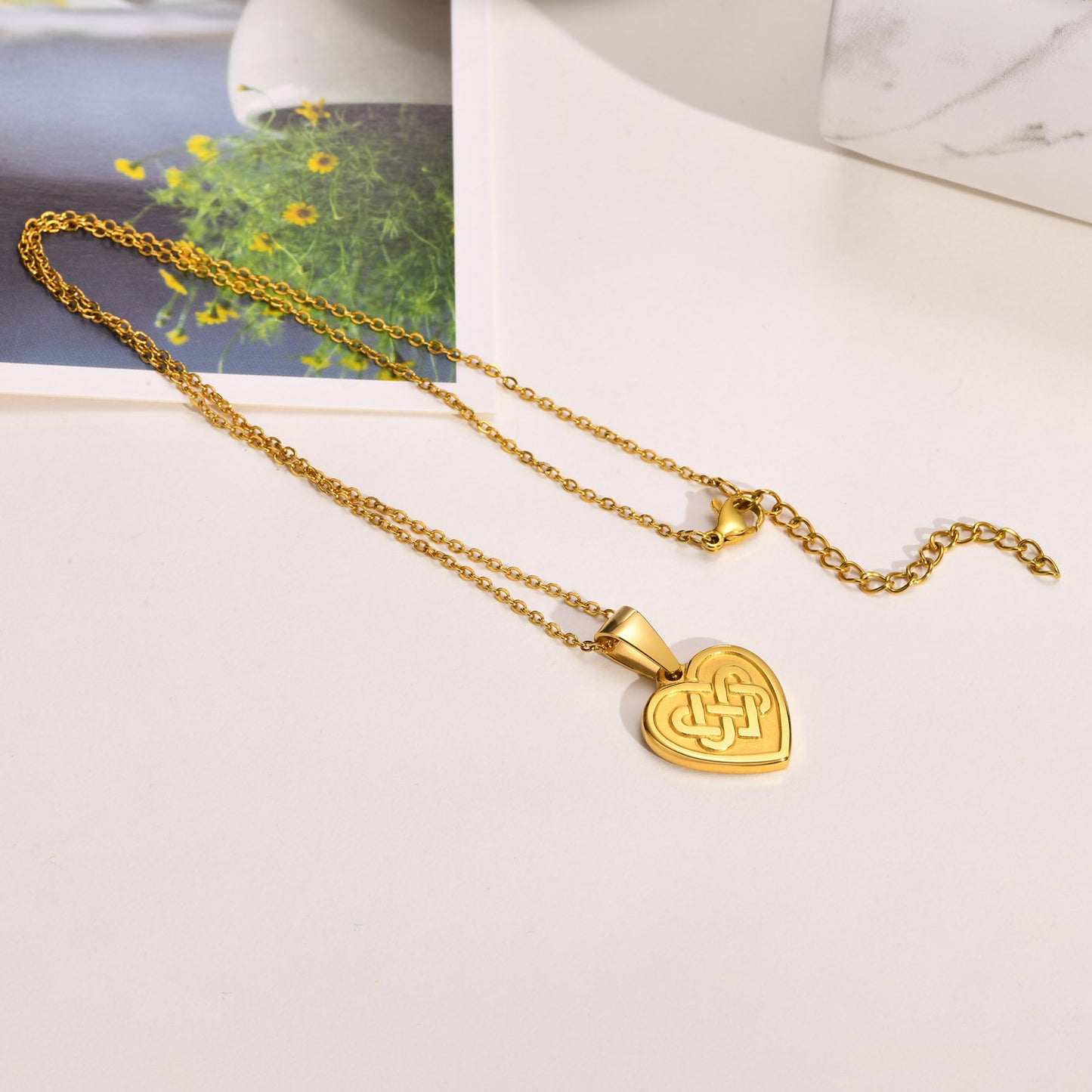 Geometric Necklace Stainless Steel Sun Pendant for Women