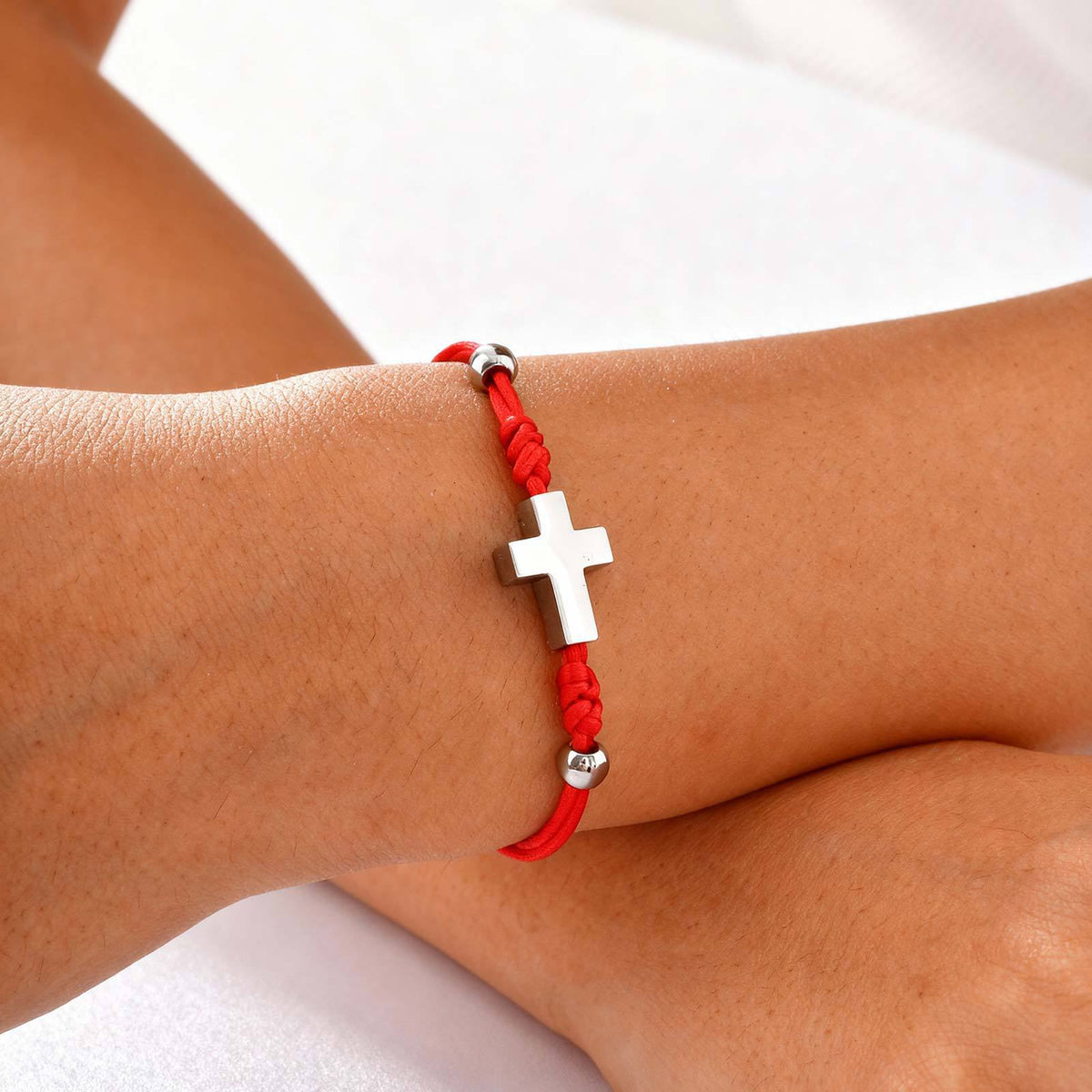 Cross Braided Adjustable Stainless Steel Bracelet