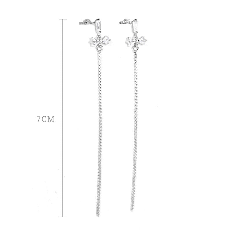Bow Stud 925 Sterling Silver Women's Earrings
