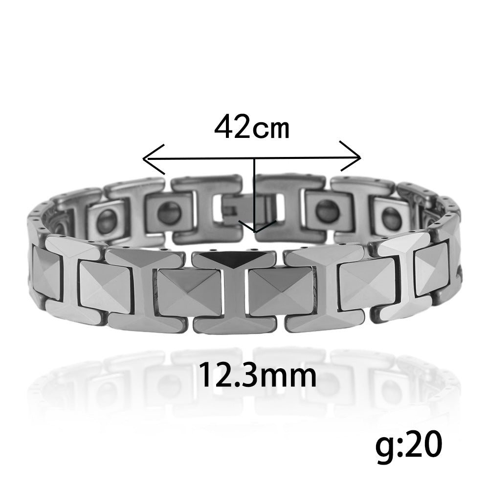 Unisex Tungsten Steel Punk Bracelet in Personalized Titanium Design