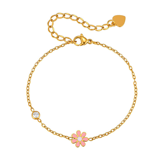 Flower Stainless Steel Bracelet Unisex