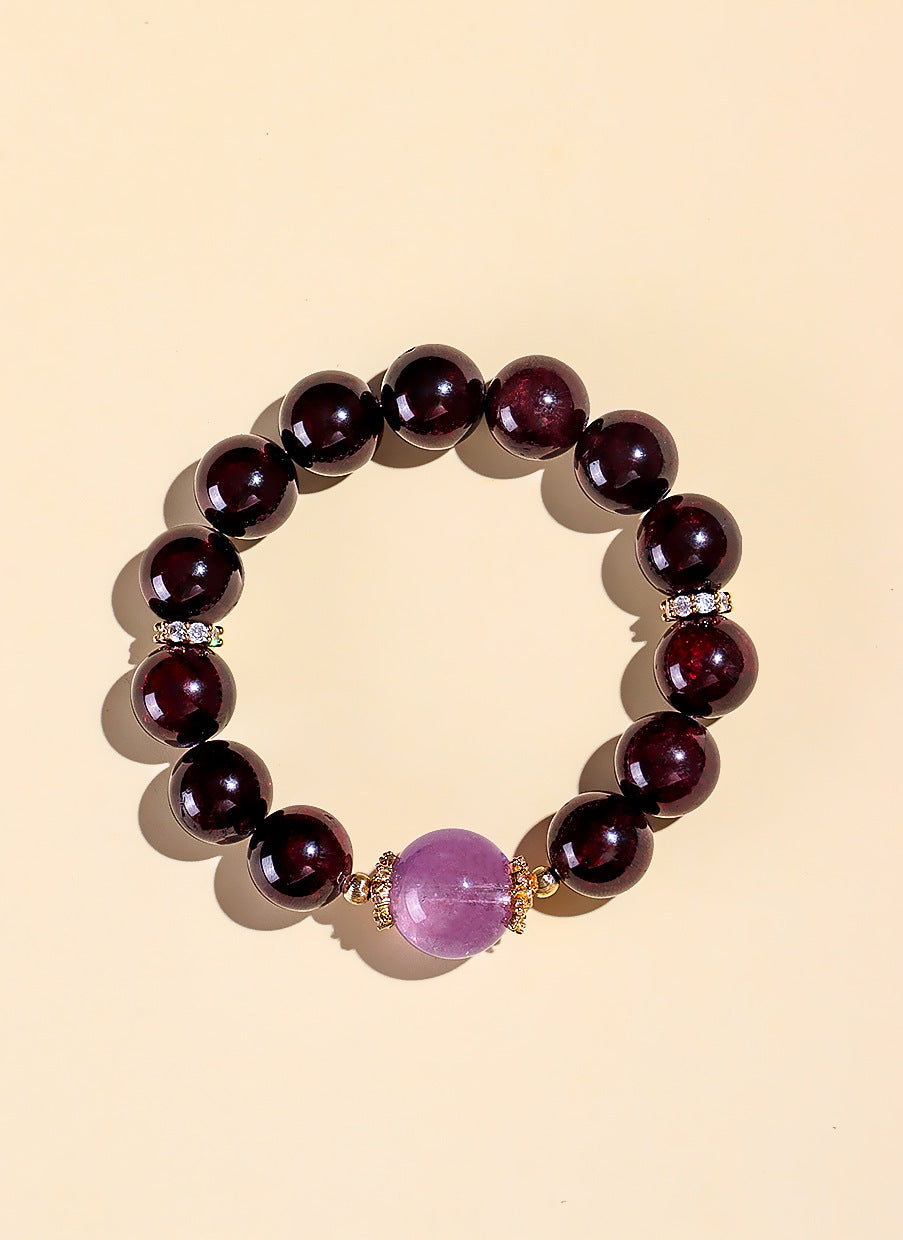 Planderful Fortune's Favor Bracelet – Premium Natural Garnet Beaded Design