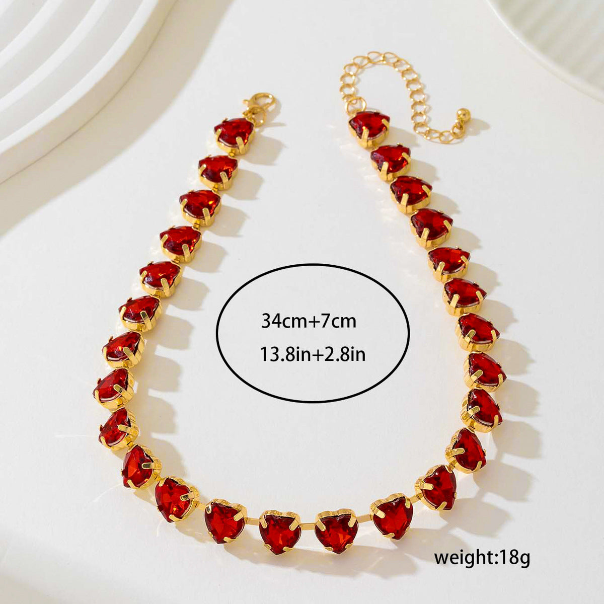 Planderful Vienna Verve Necklace – Elegant Metal Peach Heart Design