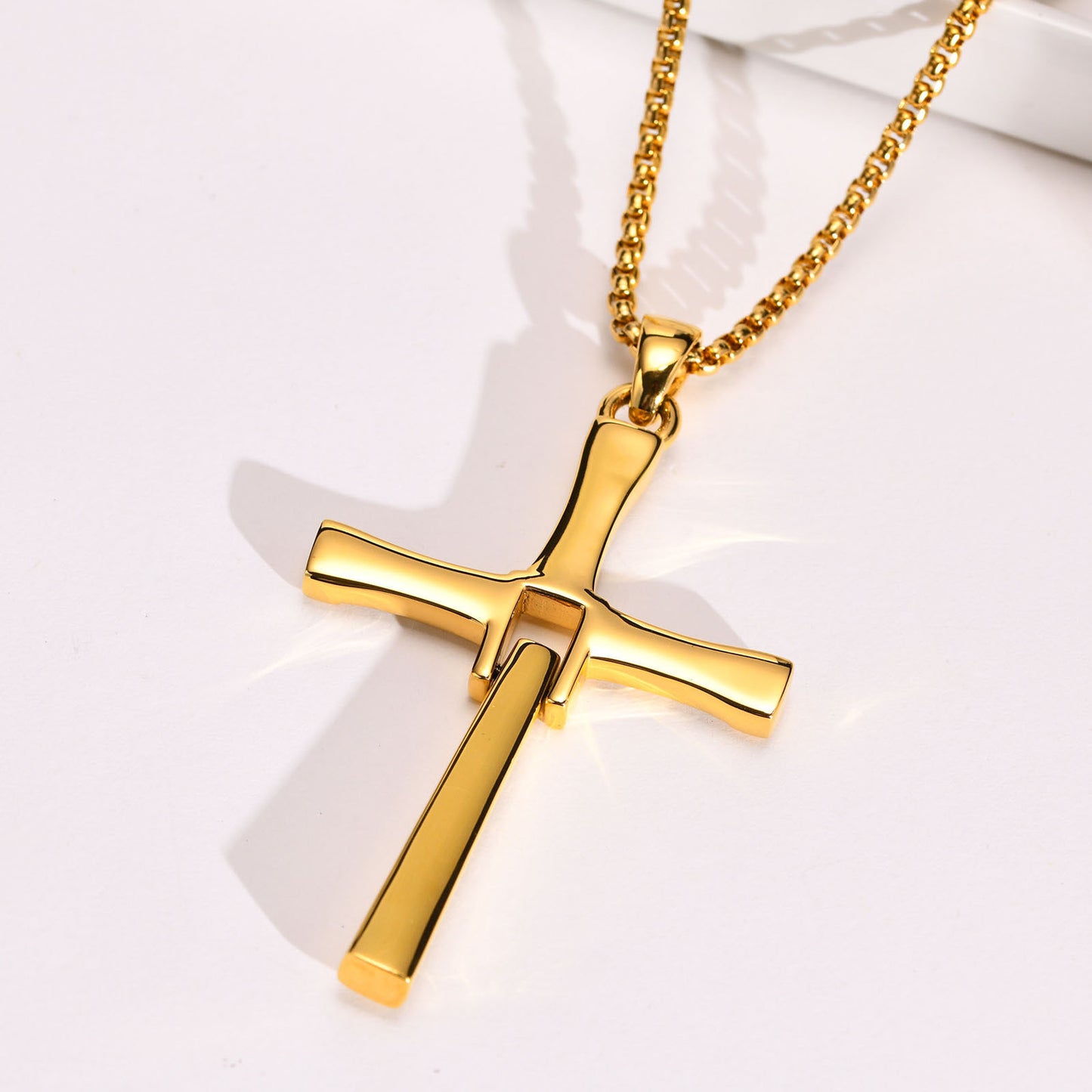 Cross-Border European And American Men's Jewelry Cross Pendant Necklace Zircon Hip-Hop Accessories For Men