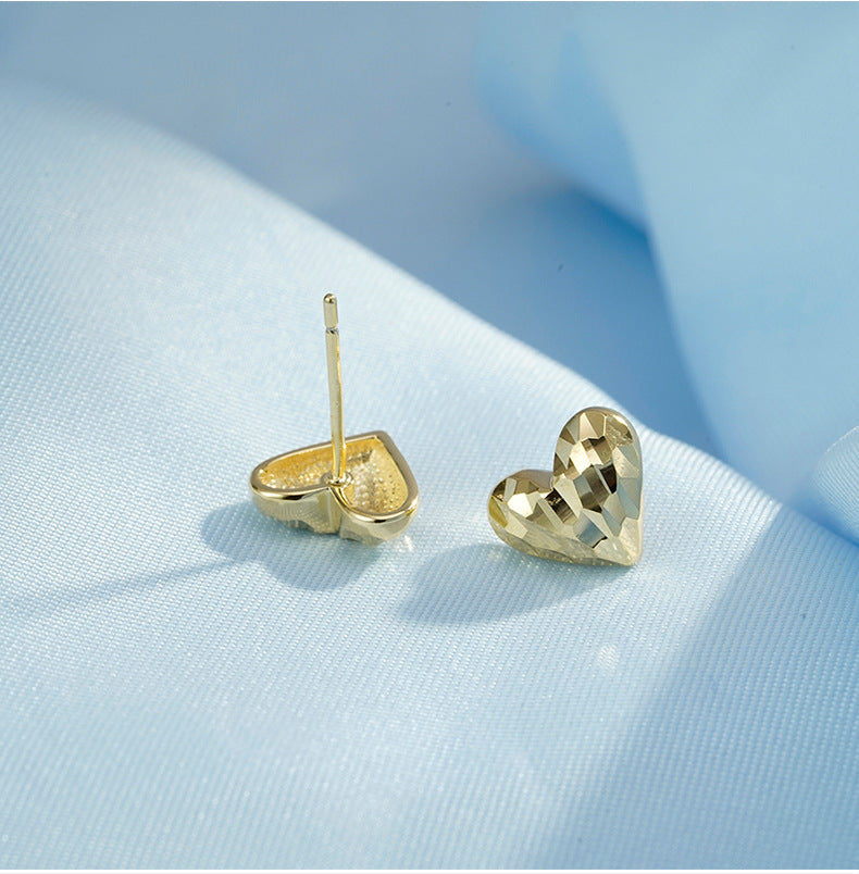 Simple S925 Sterling Silver Stud Earrings Wholesale Love Heart