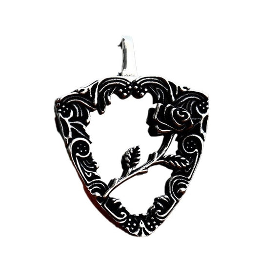 Cross-Border Wholesale Titanium Steel Magic Mirror Rose Pendant for Men by Planderful