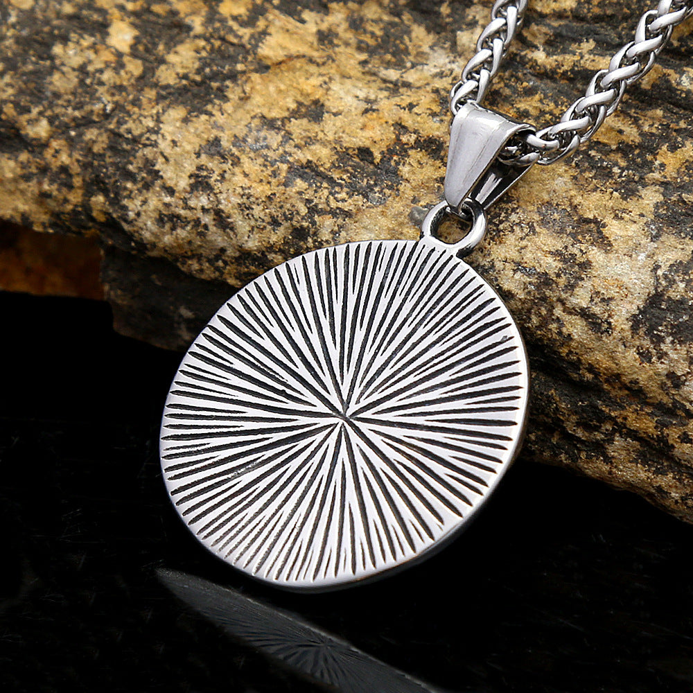 Stylish Stainless Steel Devil's Eye Pendant for Men