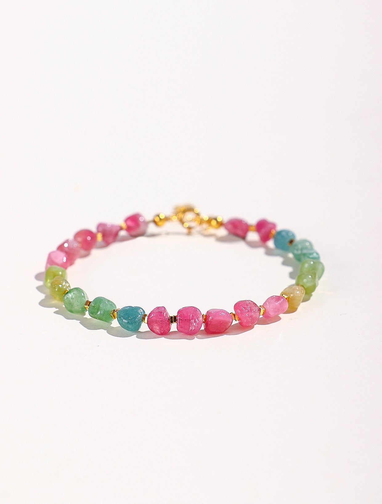 Planderful Fortune's Favor Bracelet – Colorful Natural Tourmaline Beads