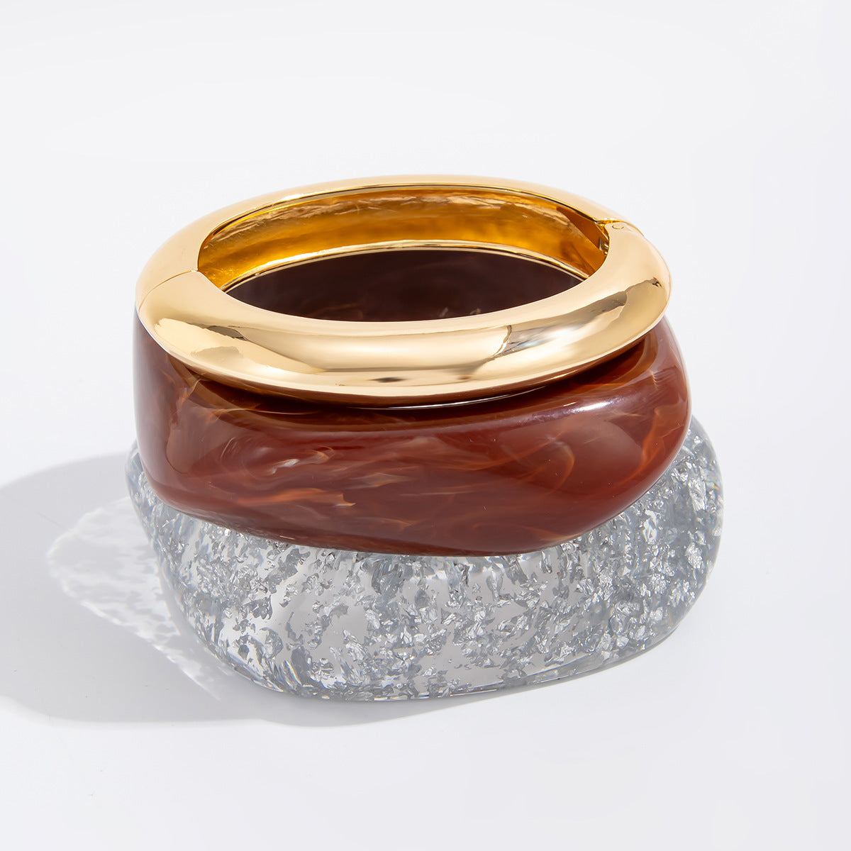 Bracelet For Women Planderful Vienna Verve Translucent Irregular Metal Statement With Spring Opening