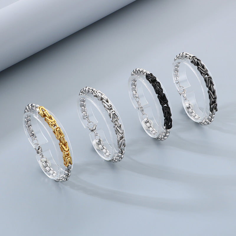 Planderful Men Byzantine V Shaped Emperor Bracelet For Men