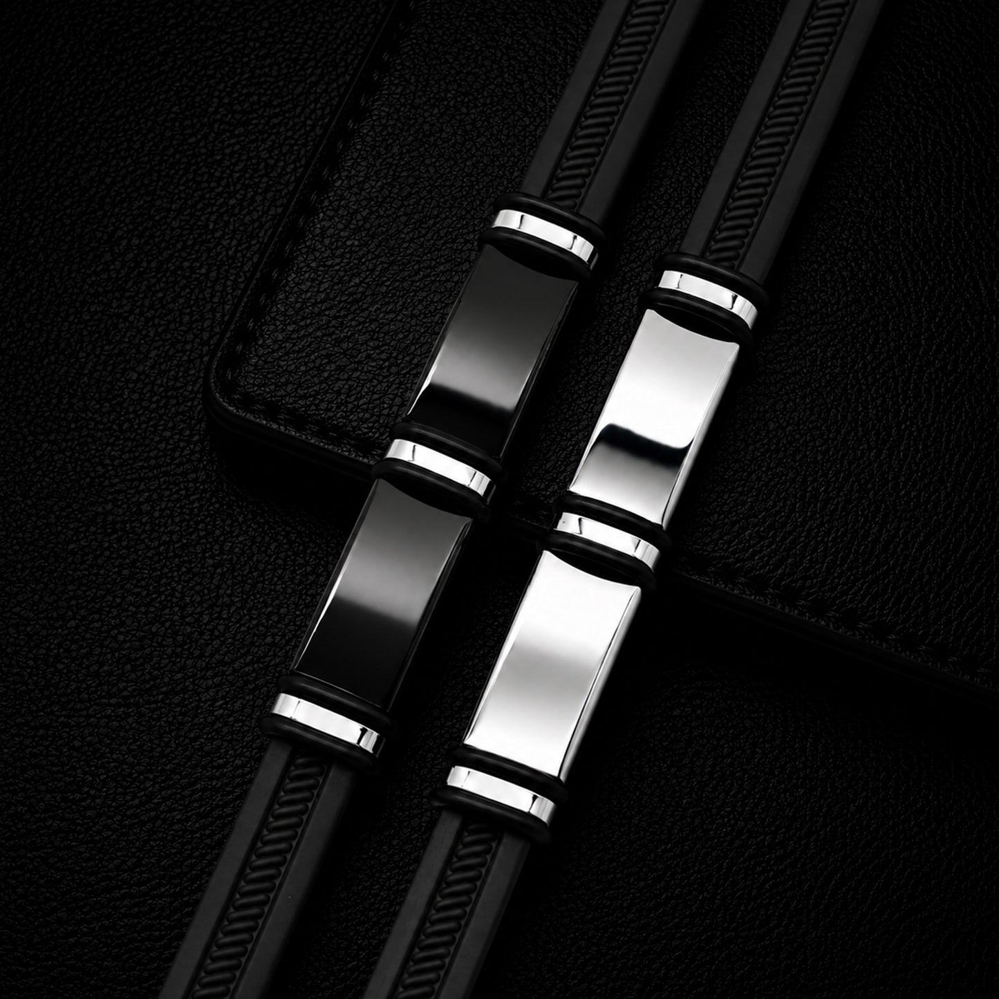 Planderful Everyday Genie Two Tone Stainless Steel Bracelet For Men Unisex Glossy Finish Premium Accessory