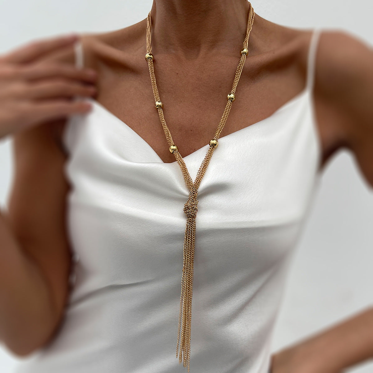 Planderful Vienna Verve Necklace – Stylish Multi-Layered Y-Shaped Design