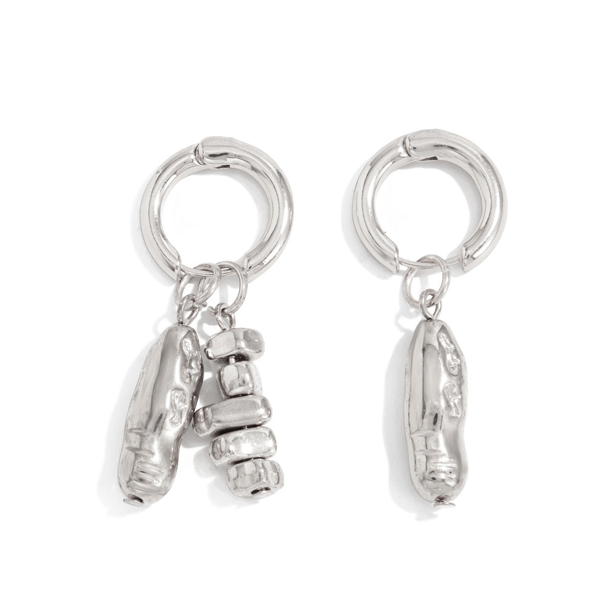 Planderful Titanium Steel Earrings Asymmetric Fringed Statement For Modern Women Vienna Verve