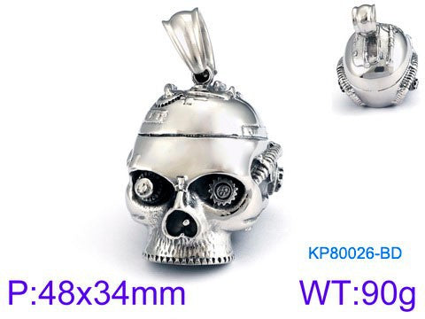 Planderful Skull Pendant Men Mechanical Pirate Necklace