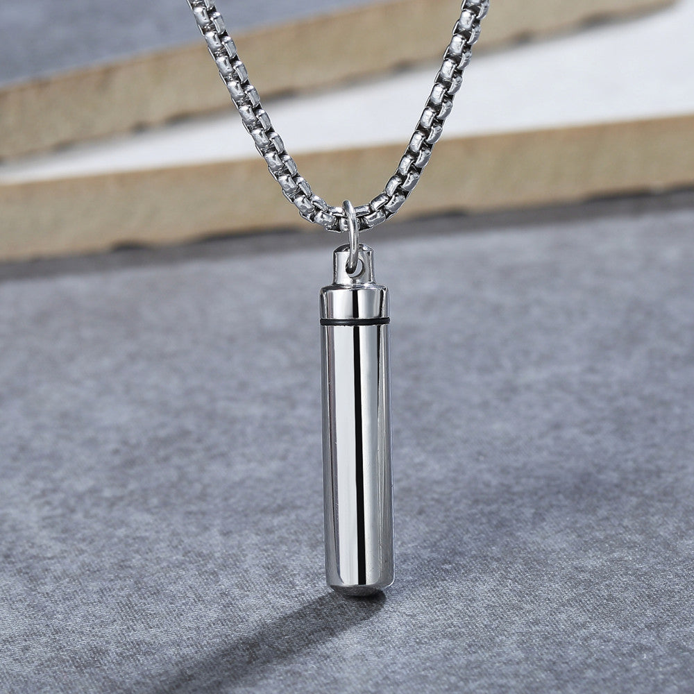 Perfume Bottle Pendant Pet Ashes Memorial Keepsake In Titanium Steel For Pet Lovers Unisex Wear By Planderful