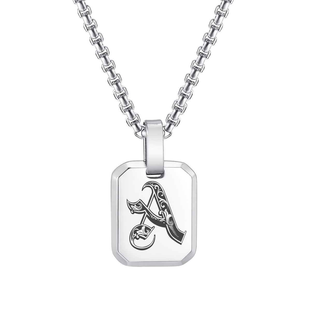 Stainless Steel Initial Letter & Blank Pendants