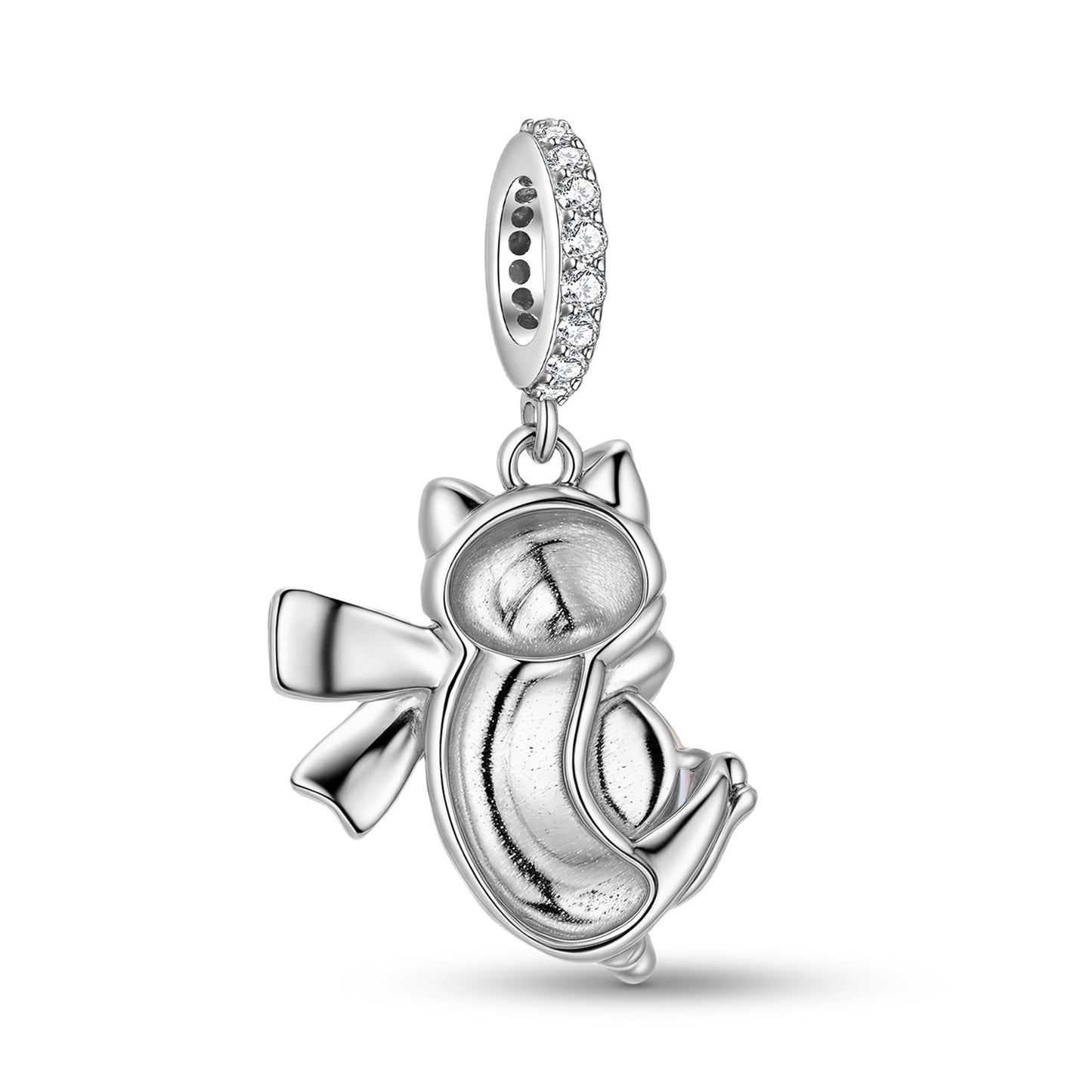 Planderful Jewelry Moonstone Pendant In Sterling Silver Monster Cat Bead Design Edition