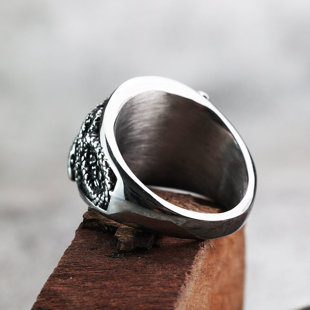 European And American Retro Stainless Steel Men's Ring