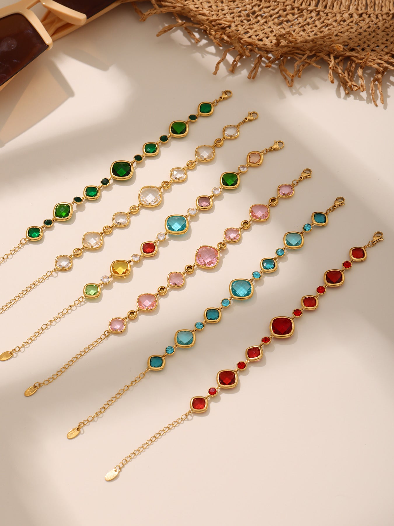 Planderful Czech Glass Bracelet Women Elegant Multi Section