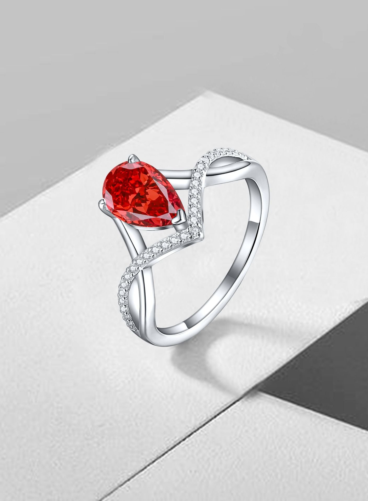 High-End 925 Sterling Silver 1.5ct Ice Flower Cut Ring