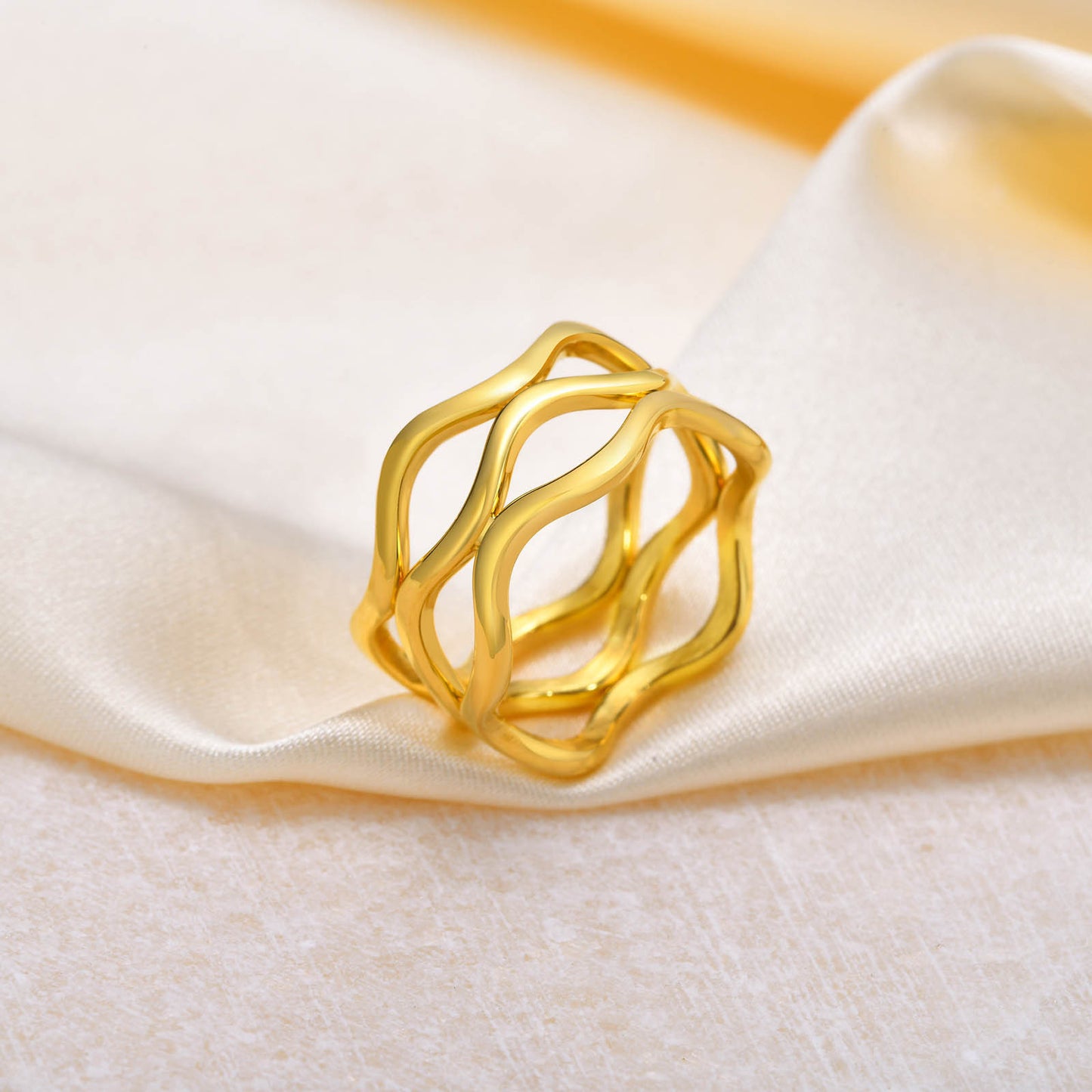 Amazon Jewelry Creative Multi-layer Stainless Steel Ring