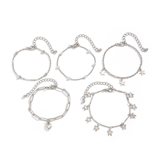 Planderful Pearl Bead Bracelet Vienna Verve Personalized Love Star Pendant For Women
