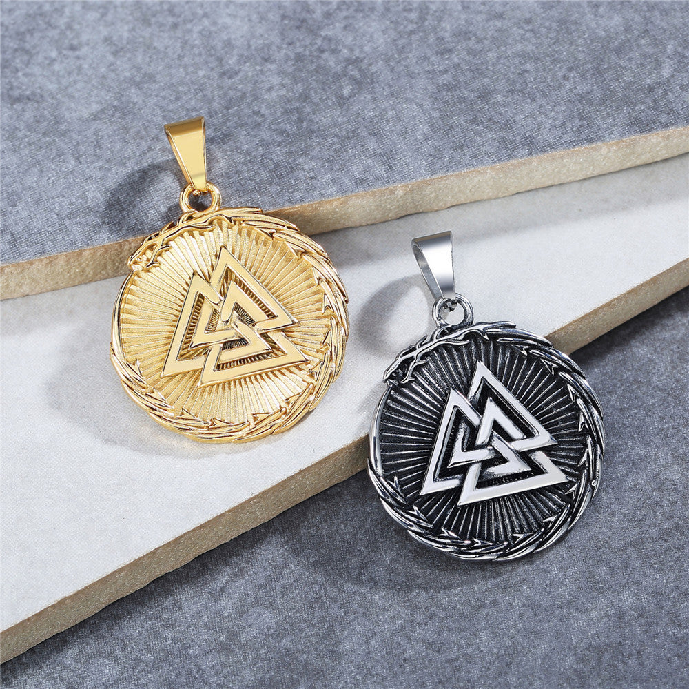 Planderful Nordic Viking Triangular Snake Pendant Titanium Steel Personalised Unisex Protection Necklace
