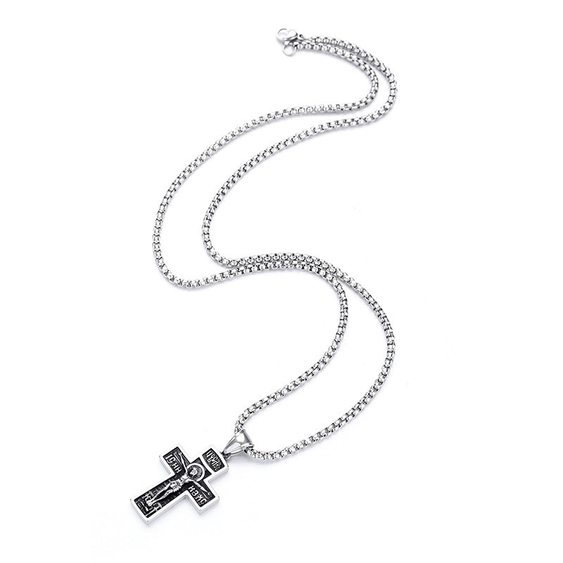 Cross Premium Stainless Steel Men's Pendant Necklace